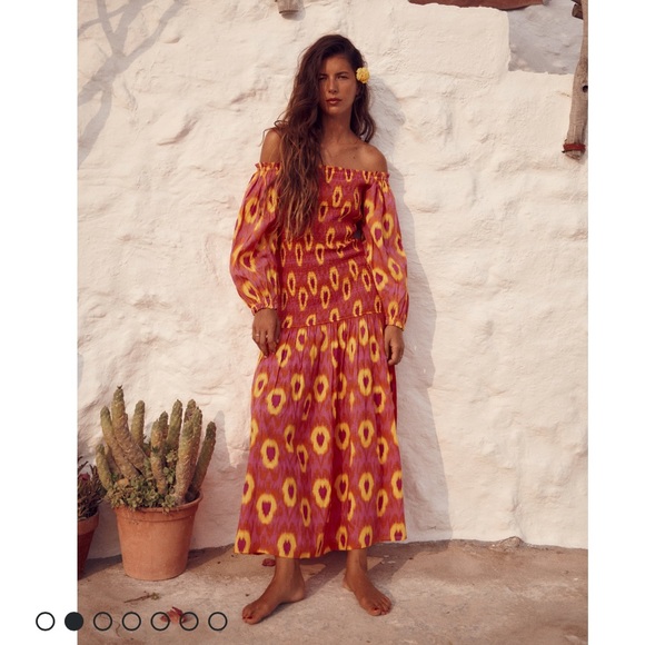 ZARA MULTICOLORED PRINTED MAXI DRESS - Picture 9 of 15